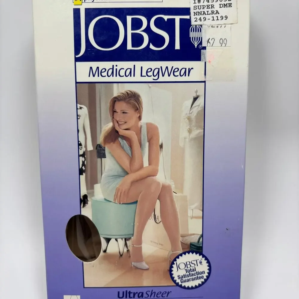 Jobst Compression Stockings 30-40 mmHg Small Knee High Ultra Sheer Silky Beige